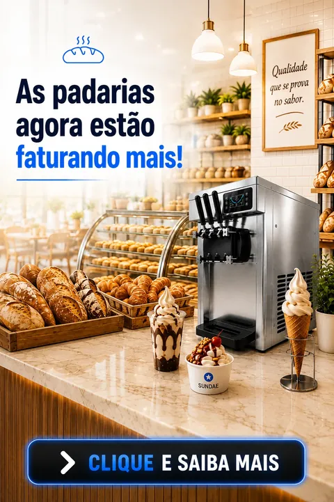 Sorvete expresso para Padarias